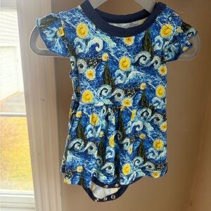 Bamboo bodysuit- Starry Night- 0-3 months
